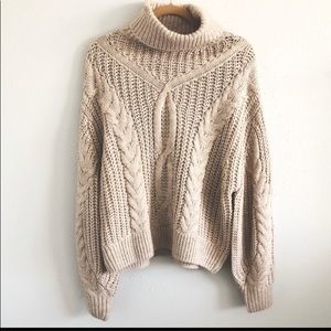 H&M turtle cowl neck sweater cozy oversized